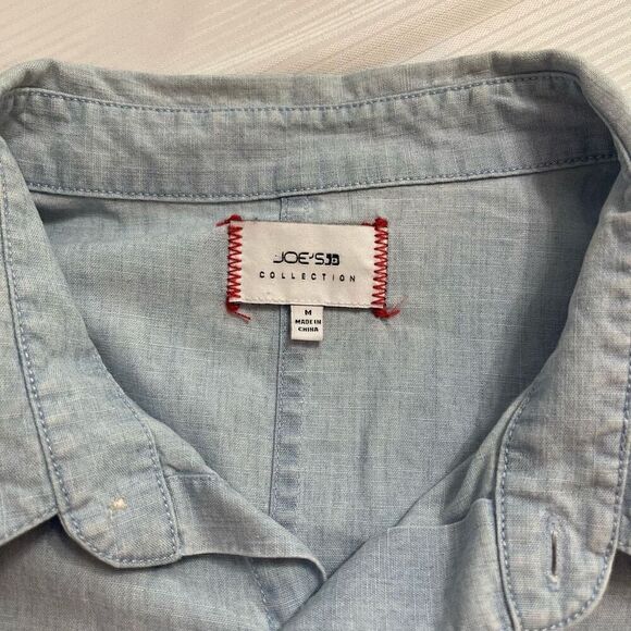 Joe’s Collection Denim Long Sleeve Button Up Shirt Size Medium - Picture 2 of 9